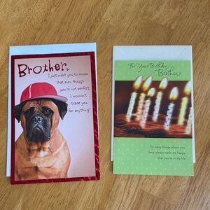 🛑2/$6 NEW 2 Brother Birthday Cards Greeting Cards
